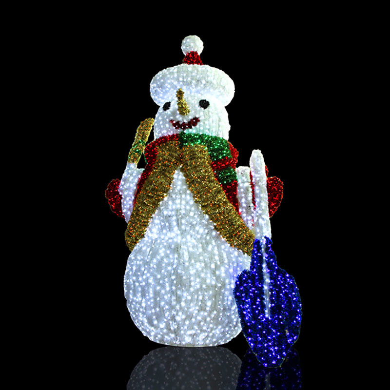 3D Snowman Crystal Sculpture Motif